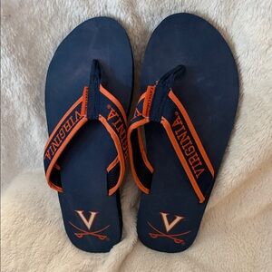 MyTeam UVa University of Virginia Blue and Orange Flip Flop VGC Size 11